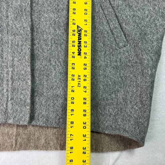 Eileen Fisher Coat Cape Womens Small Gray Taupe Alpaca Wool Oversized Lagenlook - Picture 5 of 10